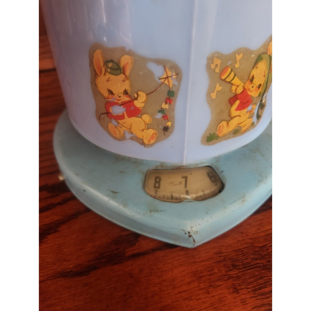 Vintage Blue Baby Nursery Scale Antique Kitchy 1949 Bunnie‎ Decals - Picture 4 of 9